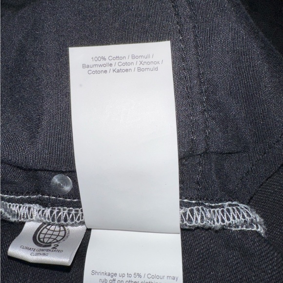 Ganni Jeans Mens 31x32 Black Wash Button Fly Whiskering Straight Leg Split Hem - Picture 11 of 15